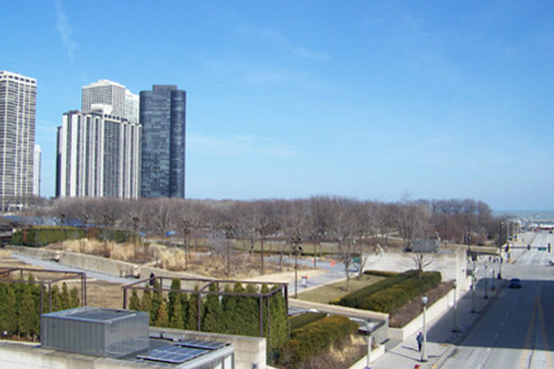 Arial view of Grant Park