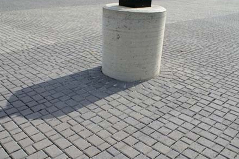 Pavers and light post